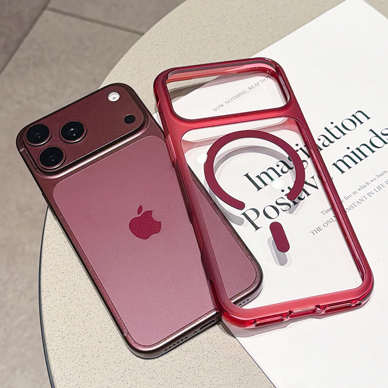 Clear Shockproof Bumper Case - 고급 투명 자기 전화 케이스, iPhone