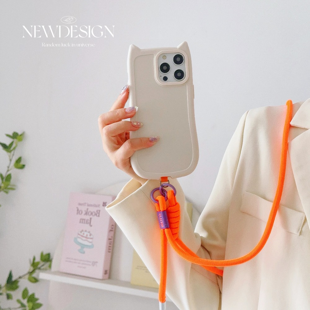 Crossbody Lanyard Neck Strap Case - 패션 심플 INS 조절 가능한 넥