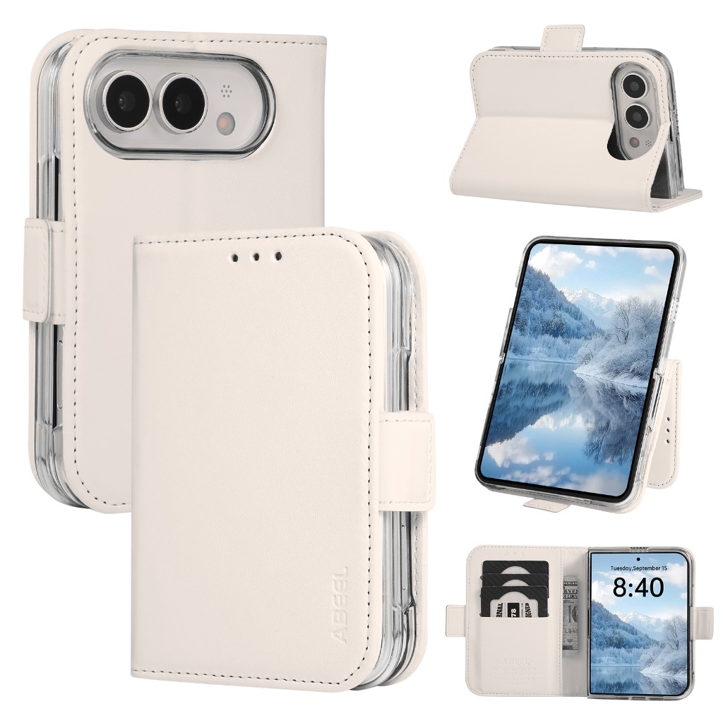Leather Wallet Card Holder Phone Cover - RFID 차단 기능이 있는 카드 지갑형