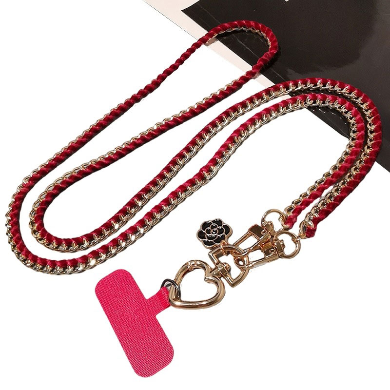 크로스바디 스타일의 범용 체인, 카멜리아 디자인, 휴대 - Crossbody Lanyard Neck Strap Case 리뷰 및 가격