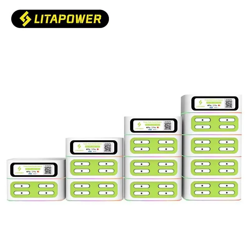 QR 코드 스캐너가 있는 8슬롯 보조배터리 대여소 -  - Power Banks 리뷰 및 가격