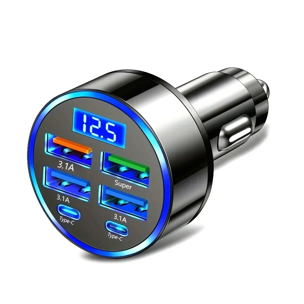 6-in-1 고속 충전 차량용 어댑터, 3.1A, 듀얼 - Power Banks 리뷰 및 가격