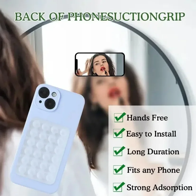 정사각형 실리콘 흡착식 휴대폰 거치대 패드, 다용도 벽 - Phone Cases 리뷰 및 가격
